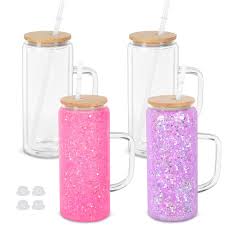 20oz Glass Snowglobe with Handle