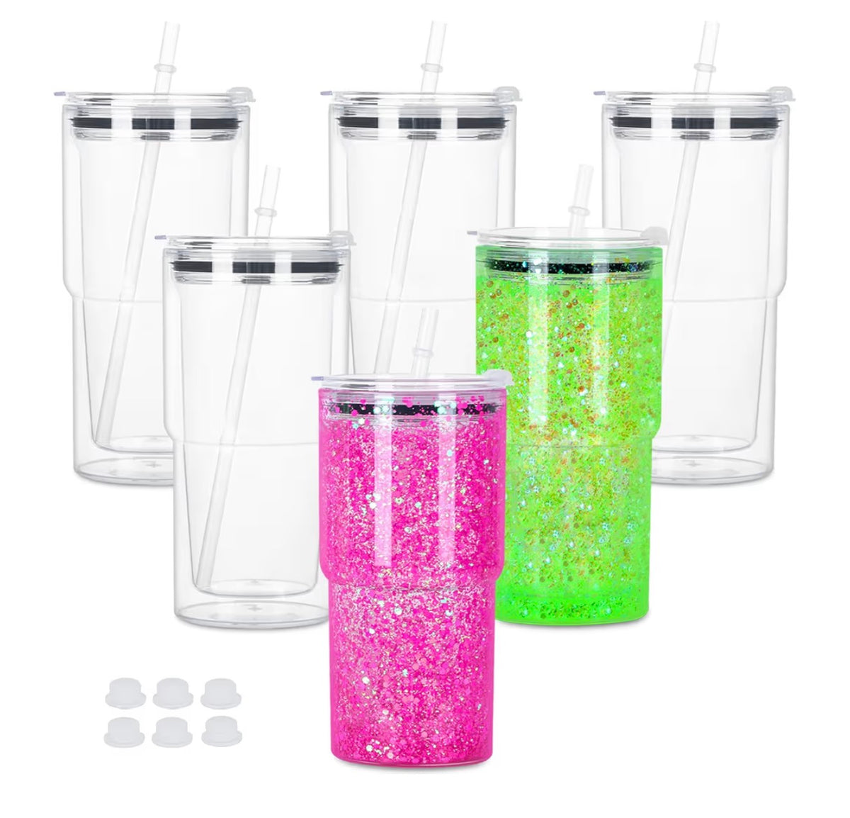 18oz Acrylic Snow Globe Tumbler