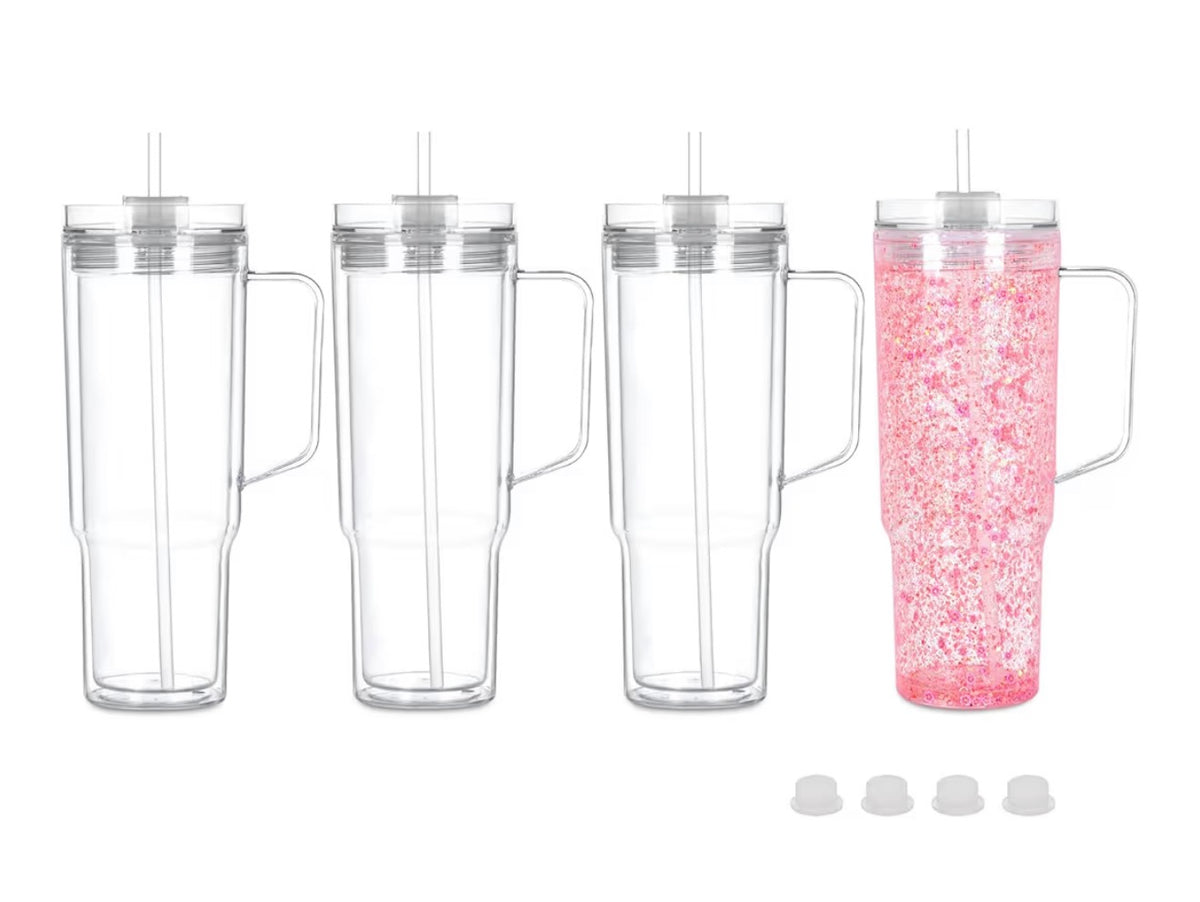 40oz Acrylic Snow Globe Tumbler