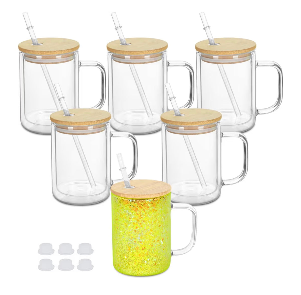 15oz Glass Snowglobe Mug