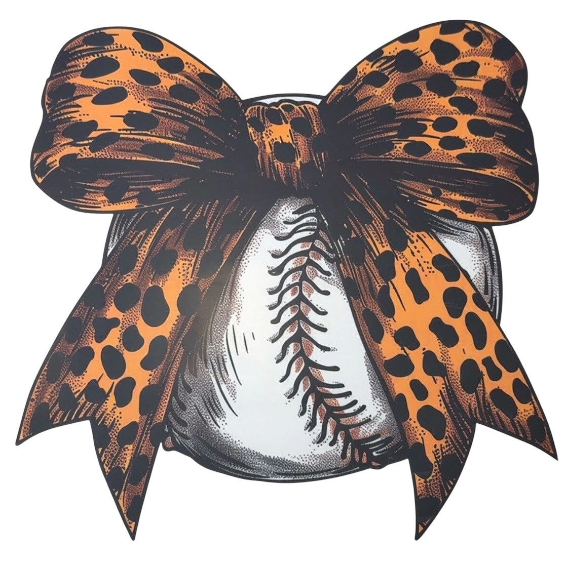 Bow & Baseball Adult DTF Transfer